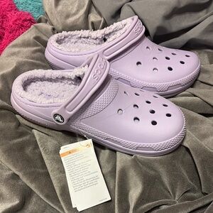 Lavender Fleece-Lined Clogs